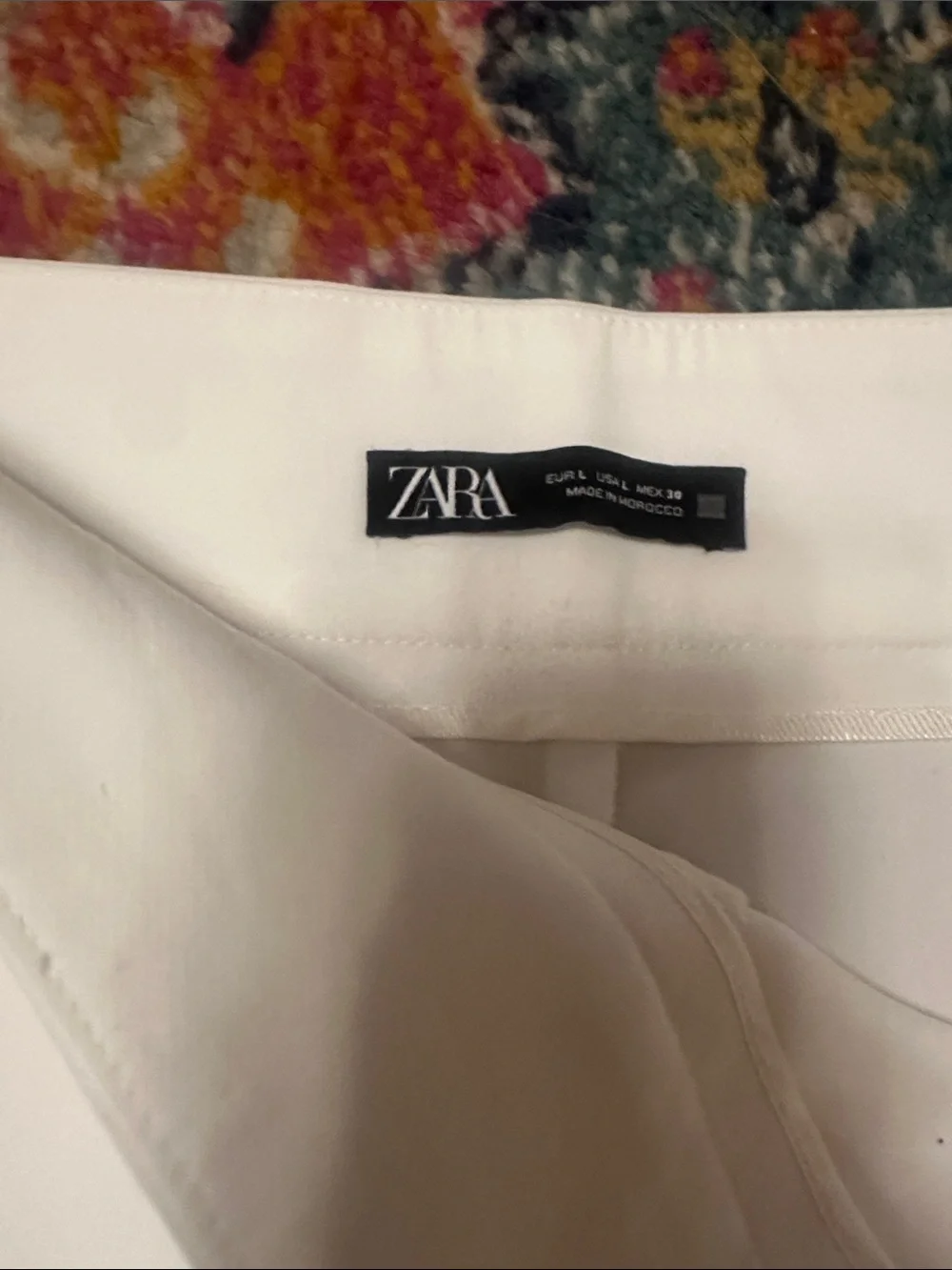 Zara White Skort with Front Pleat